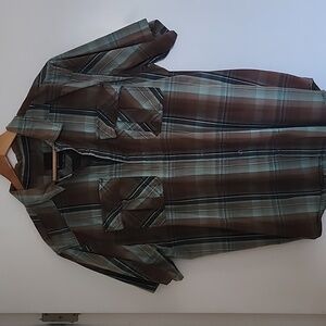 Organic cotton, plaid button down shirt